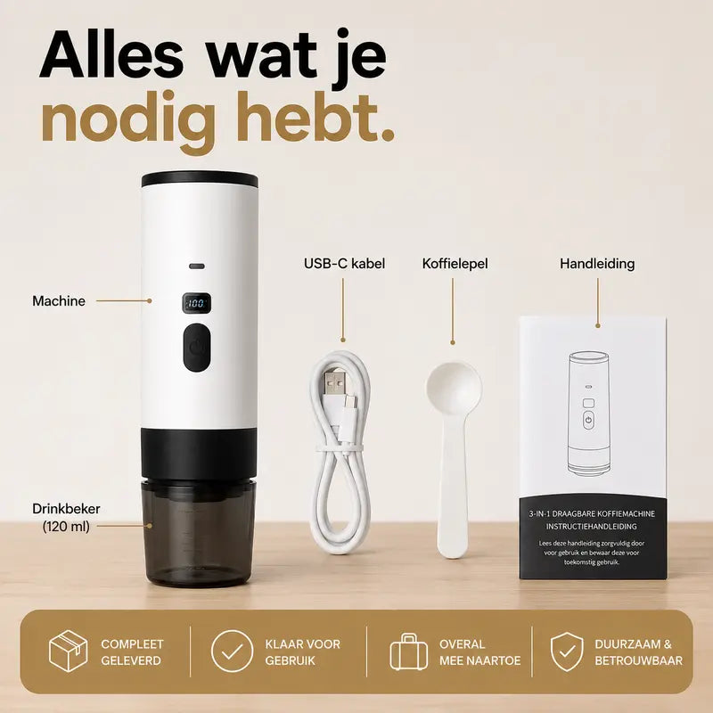 Draagbare Zelfverwarmende Koffiemachine